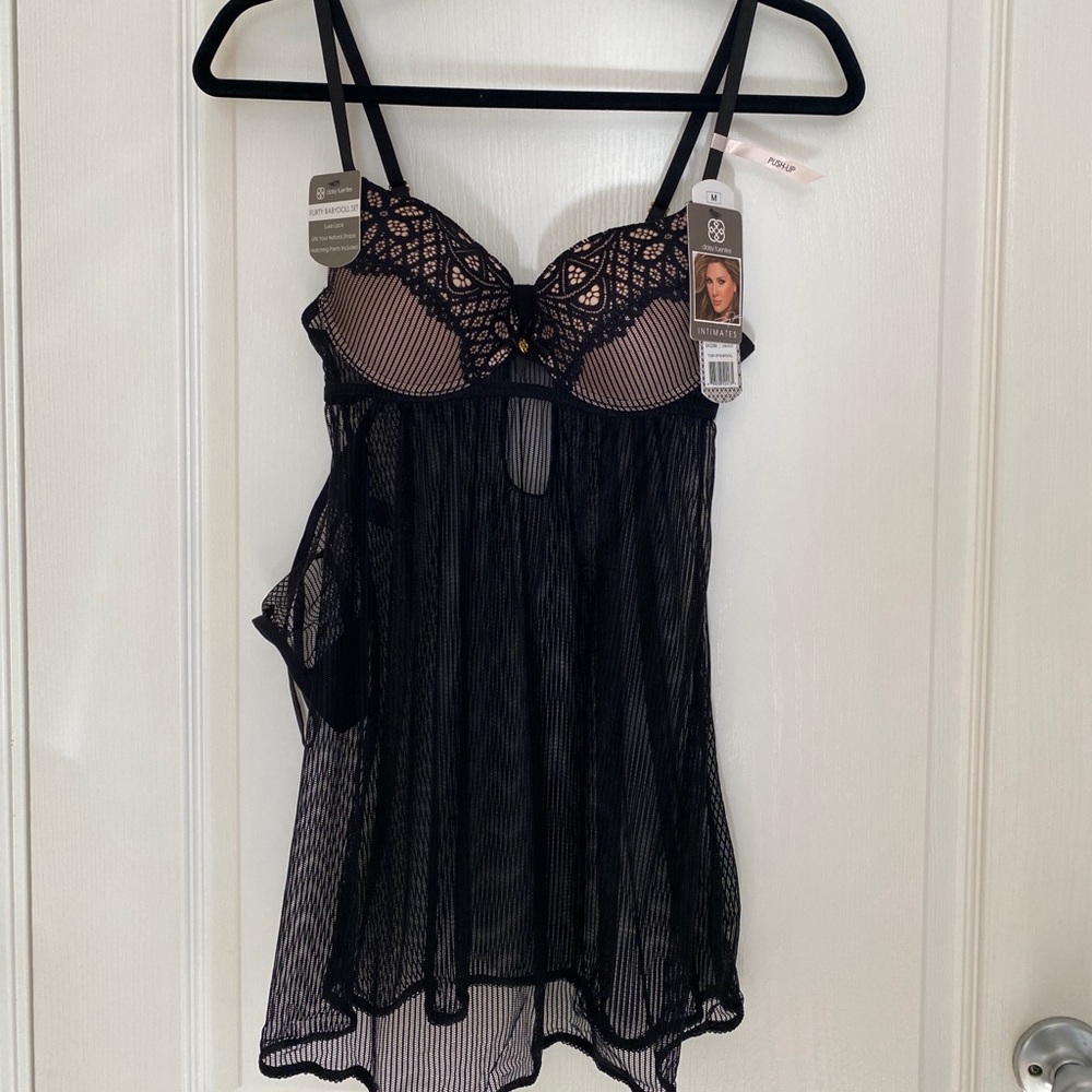 Babydoll push up lingerie set